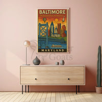 Baltimore Charm: Retro Travel Poster PosterGoat