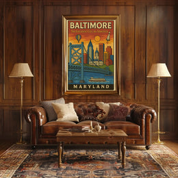 Baltimore Charm: Retro Travel Poster PosterGoat