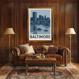 Baltimore Cityscape Modern Art Abstract, Artistic, or Pop Culture Poster PosterGoat