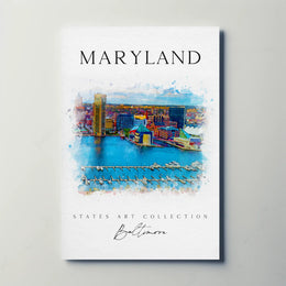 Baltimore Harbor Scenic Artistic Travel Poster PosterGoat