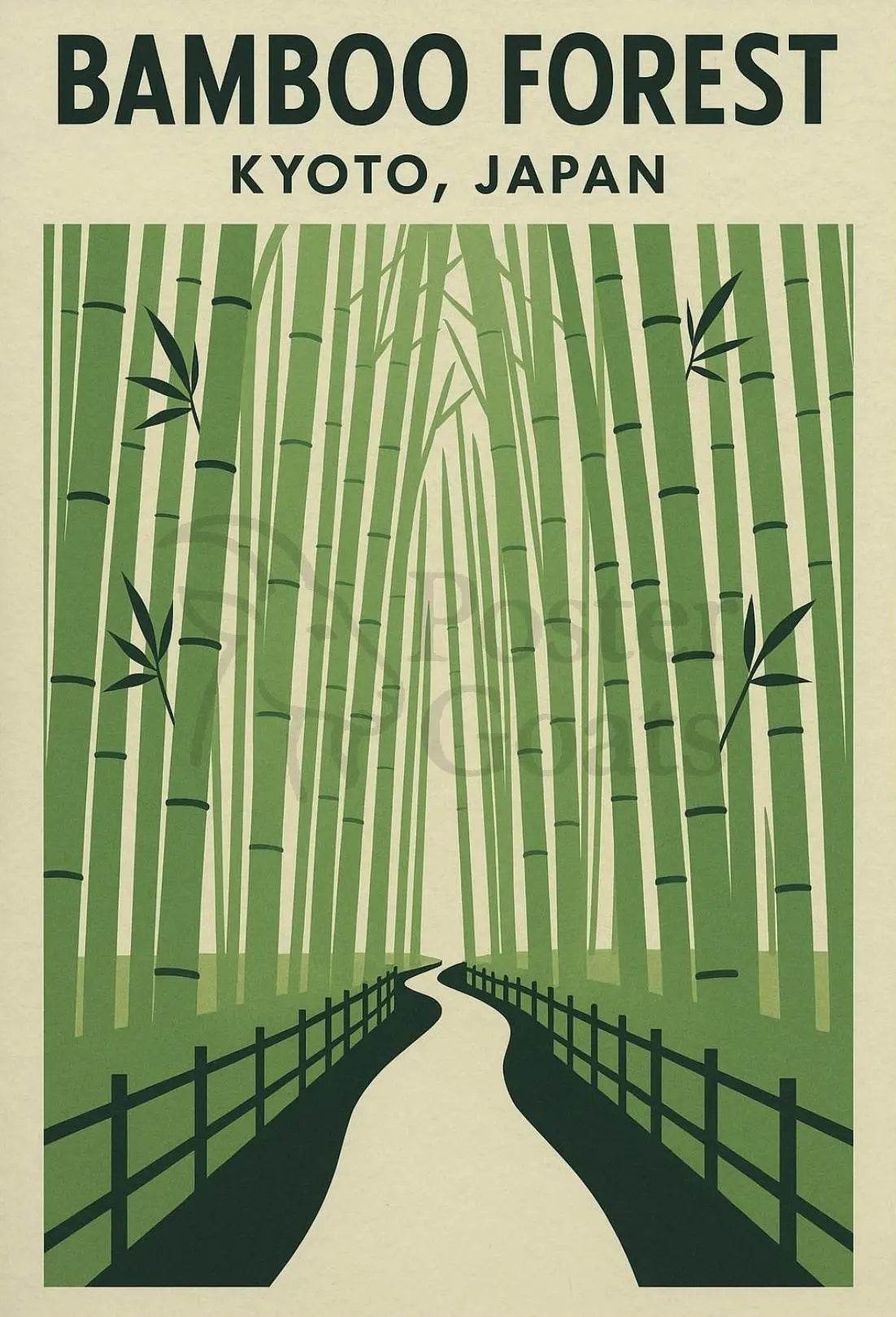 Bamboo Forest Kyoto Travel Poster PosterGoat