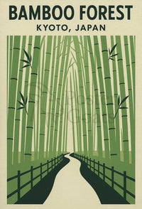 Bamboo Forest Kyoto Travel Poster PosterGoat