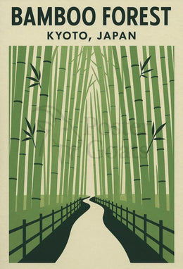 Bamboo Forest Kyoto Travel Poster PosterGoat