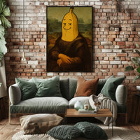 Banana Head Mona Lisa Artistic Poster PosterGoat