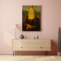 Banana Head Mona Lisa Artistic Poster PosterGoat