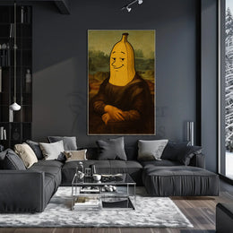 Banana Head Mona Lisa Artistic Poster PosterGoat