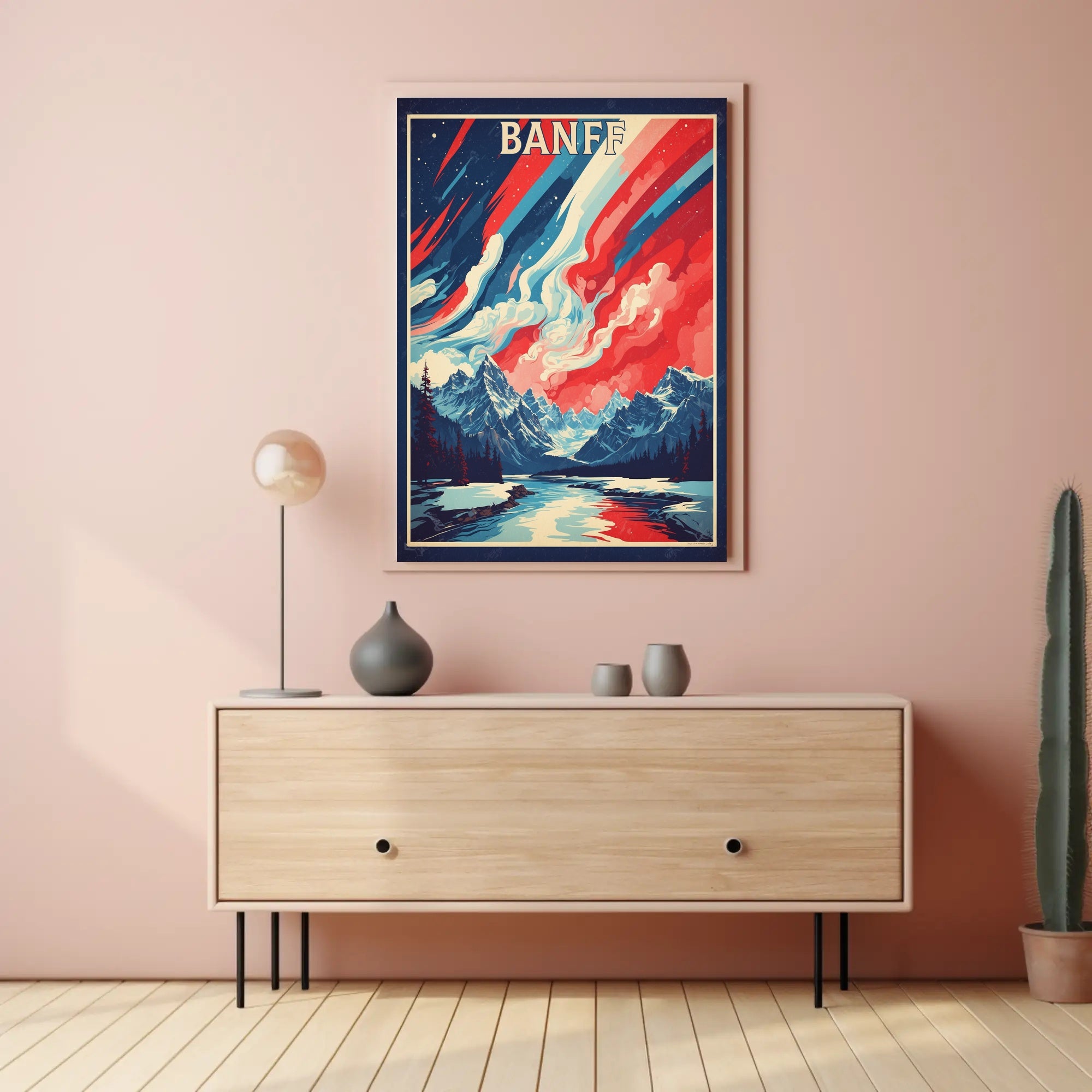 Banff Mountain Adventure National Park Poster PosterGoat