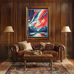 Banff Mountain Adventure National Park Poster PosterGoat