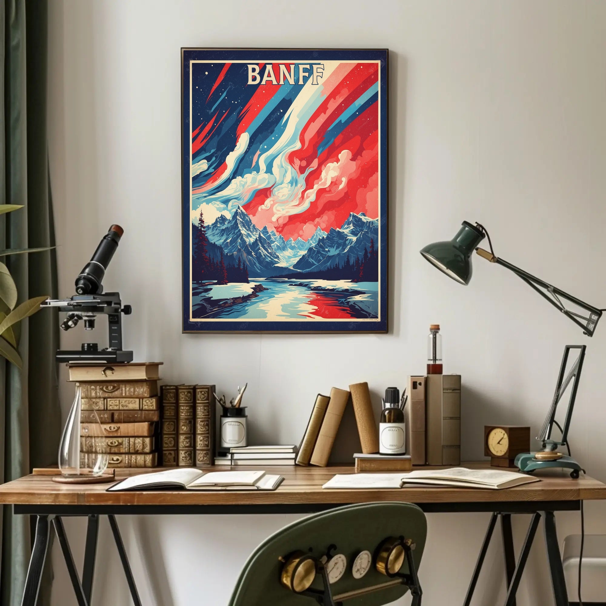 Banff Mountain Adventure National Park Poster PosterGoat