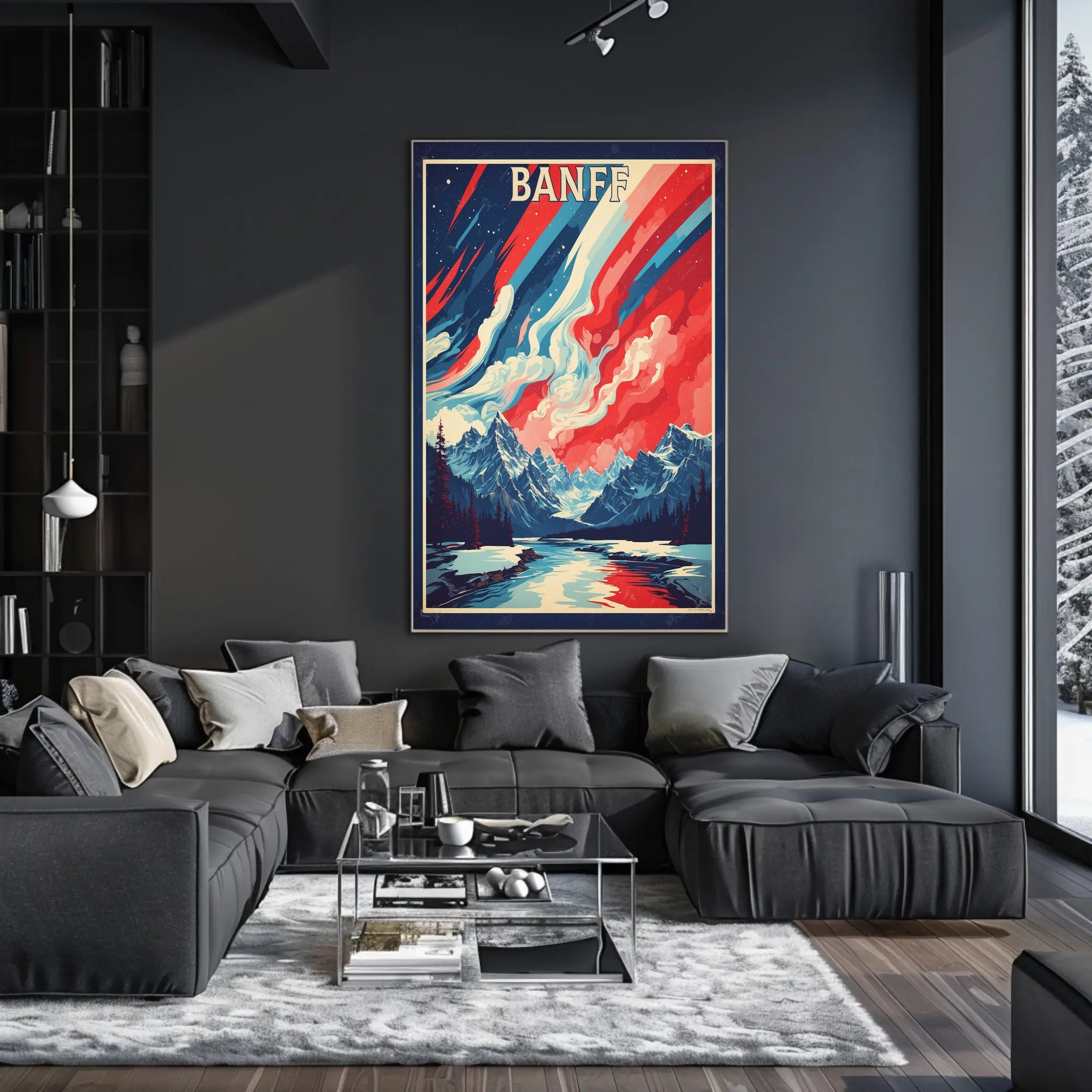 Banff Mountain Adventure National Park Poster PosterGoat