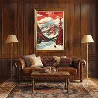 Banff Winter Landscape Masterpiece Travel Poster PosterGoat
