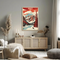 Banff Winter Landscape Masterpiece Travel Poster PosterGoat