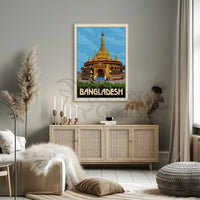 Bangladesh Temple Travel Adventure Exploration Vintage Travel Poster PosterGoat