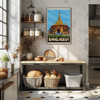Bangladesh Temple Travel Adventure Exploration Vintage Travel Poster PosterGoat