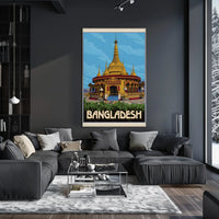 Bangladesh Temple Travel Adventure Exploration Vintage Travel Poster PosterGoat
