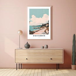 Bar Harbor Scenic Vintage Travel Poster PosterGoat