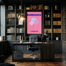 Barbados Celebratory Balloons Minimalist Travel Poster PosterGoat