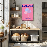 Barbados Celebratory Balloons Minimalist Travel Poster PosterGoat
