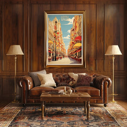 Barcelona La Rambla Vintage Travel Poster PosterGoat