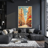 Barcelona La Rambla Vintage Travel Poster PosterGoat
