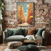 Barcelona La Rambla Vintage Travel Poster PosterGoat