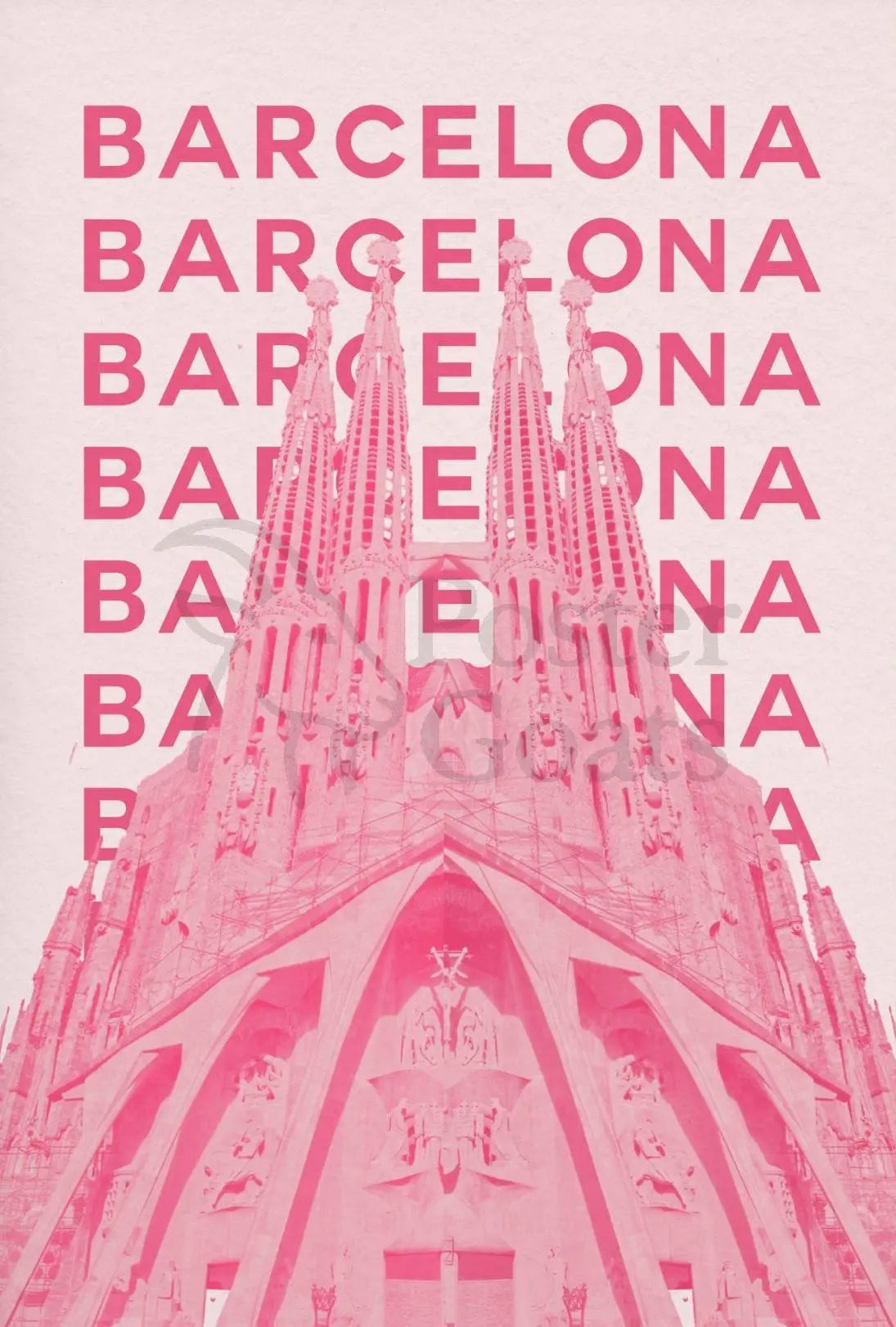 Barcelona Sagrada Família Architectural Travel Poster PosterGoat