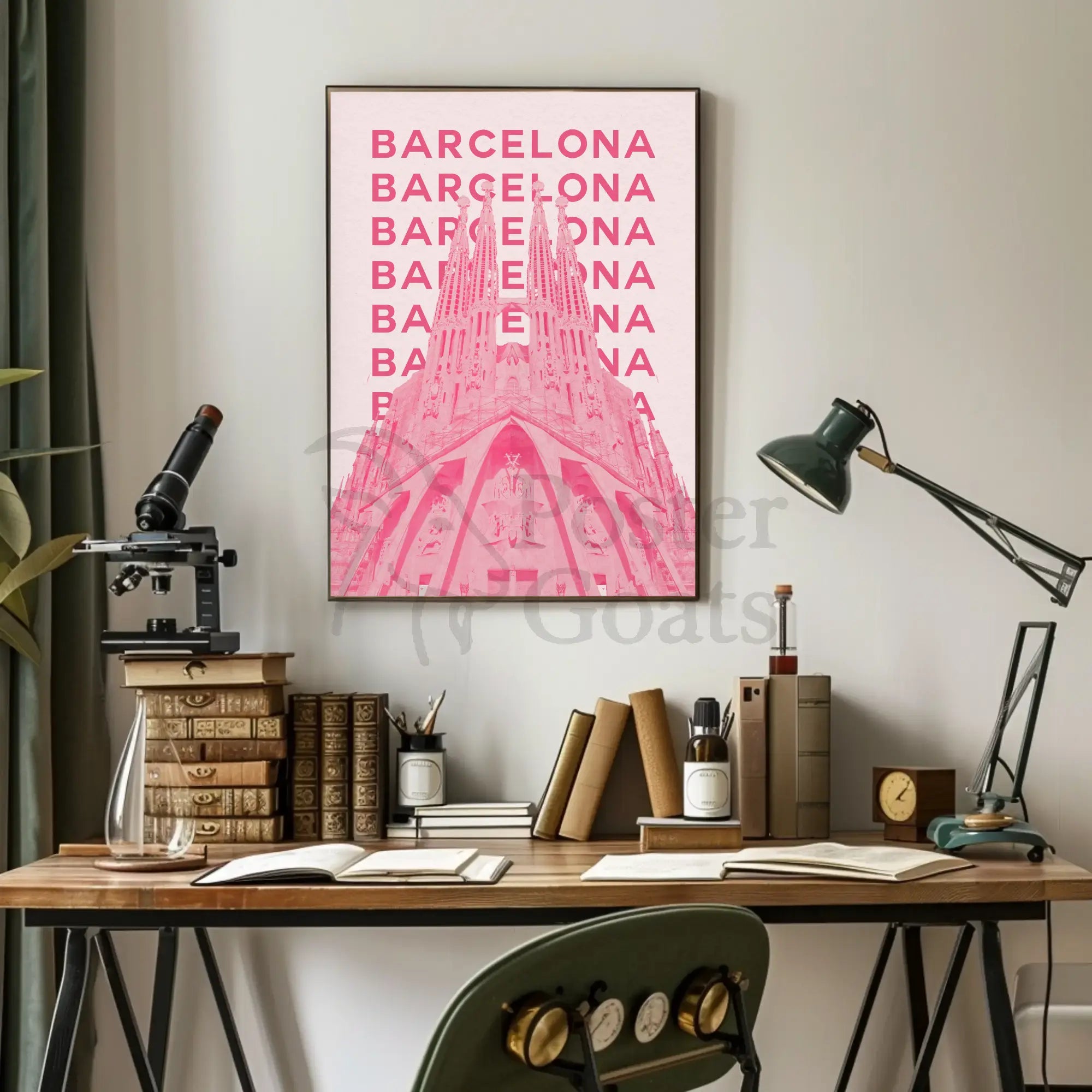 Barcelona Sagrada Família Architectural Travel Poster PosterGoat