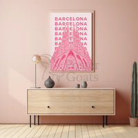 Barcelona Sagrada Família Architectural Travel Poster PosterGoat