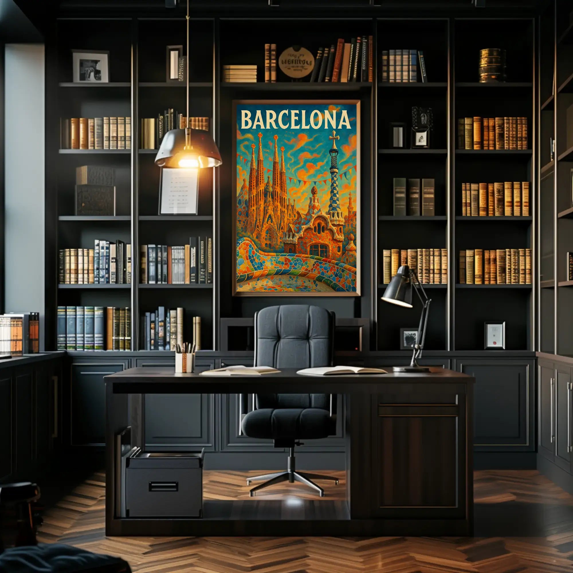 Barcelona's Gaudí Architecture Celebration Cultural Poster PosterGoat