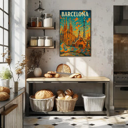 Barcelona's Gaudí Architecture Celebration Cultural Poster PosterGoat