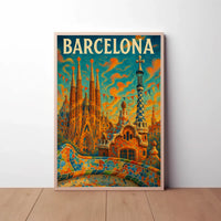 Barcelona's Gaudí Architecture Celebration Cultural Poster PosterGoat