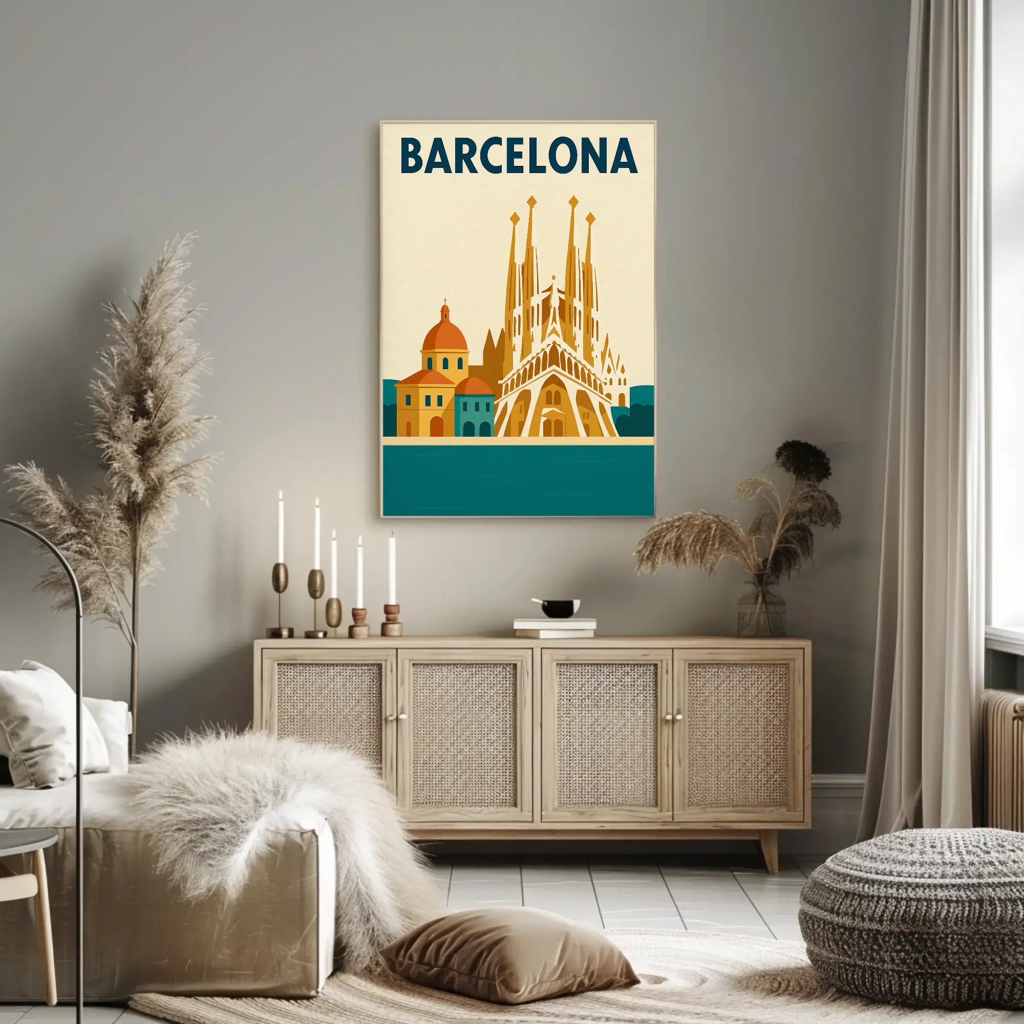 Barcelona's Sagrada Familia Elegance Cultural or Heritage Poster PosterGoat