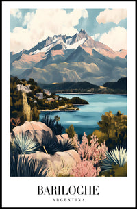 Bariloche Scenic Landscape Travel Poster PosterGoat