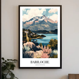 Bariloche Scenic Landscape Travel Poster PosterGoat