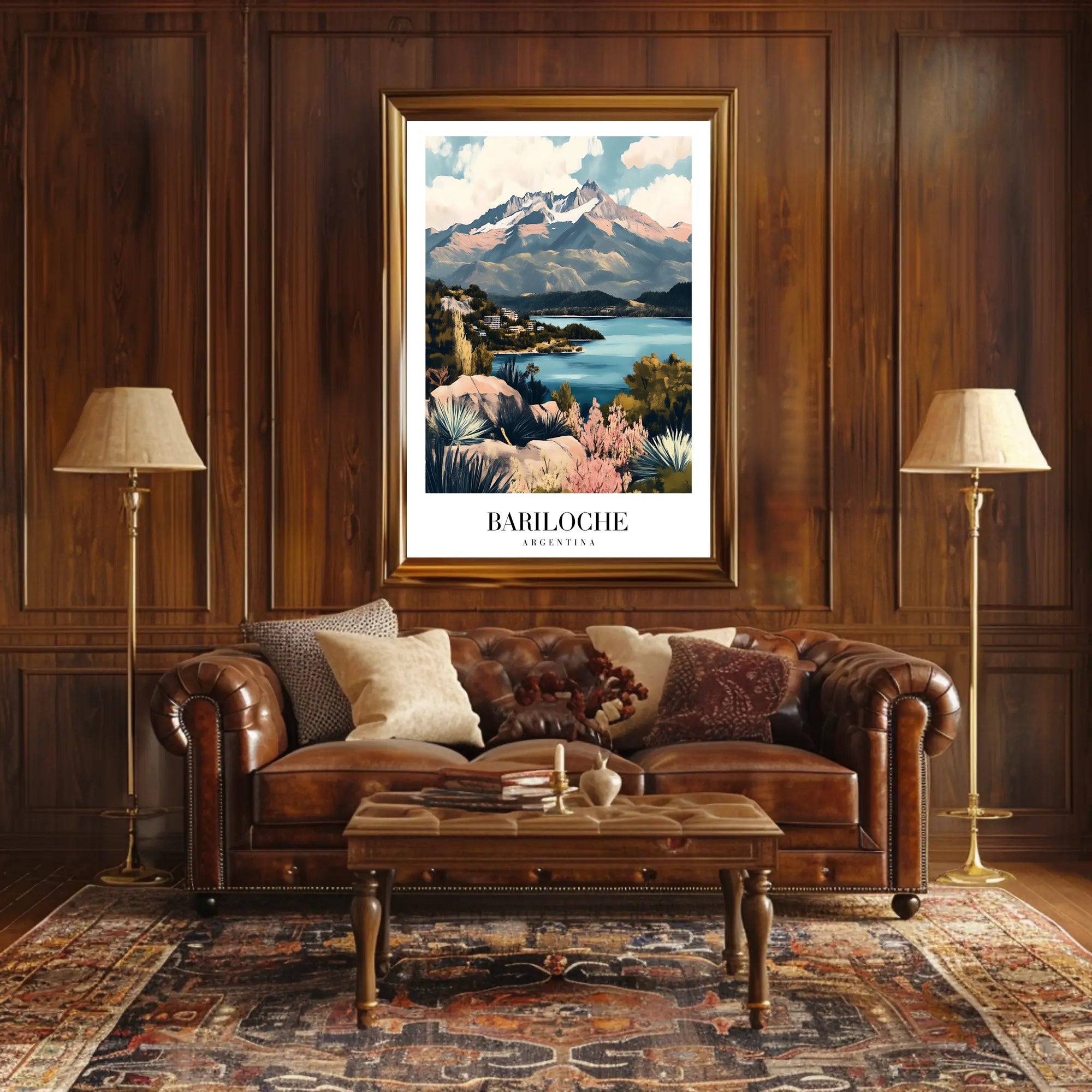 Bariloche Scenic Landscape Travel Poster PosterGoat