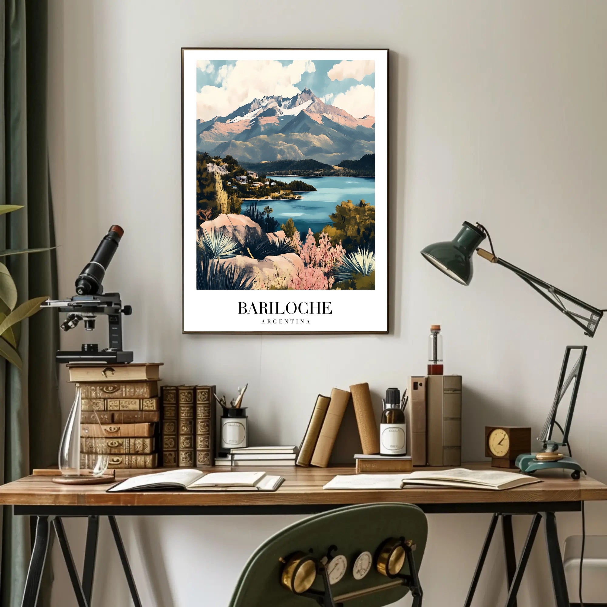 Bariloche Scenic Landscape Travel Poster PosterGoat