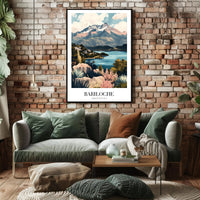 Bariloche Scenic Landscape Travel Poster PosterGoat
