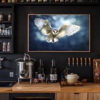 Barn Owl in Flight Graceful Animal Poster PosterGoat