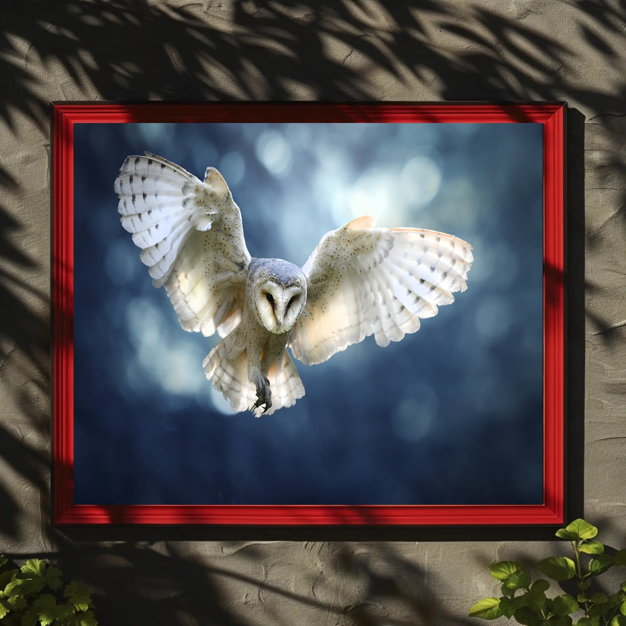 Barn Owl in Flight Graceful Animal Poster PosterGoat