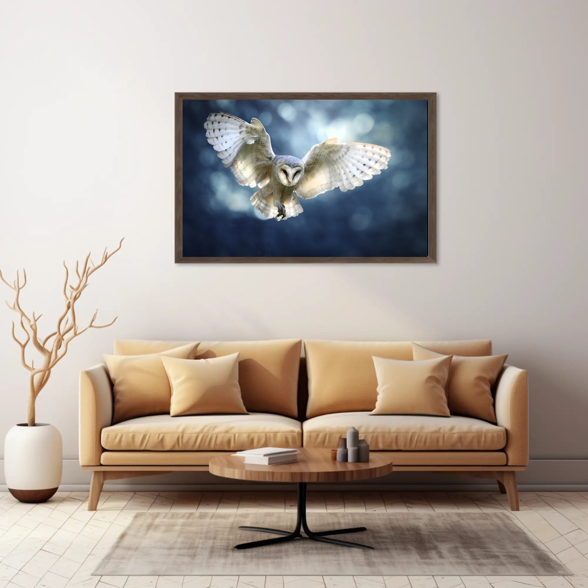 Barn Owl in Flight Graceful Animal Poster PosterGoat
