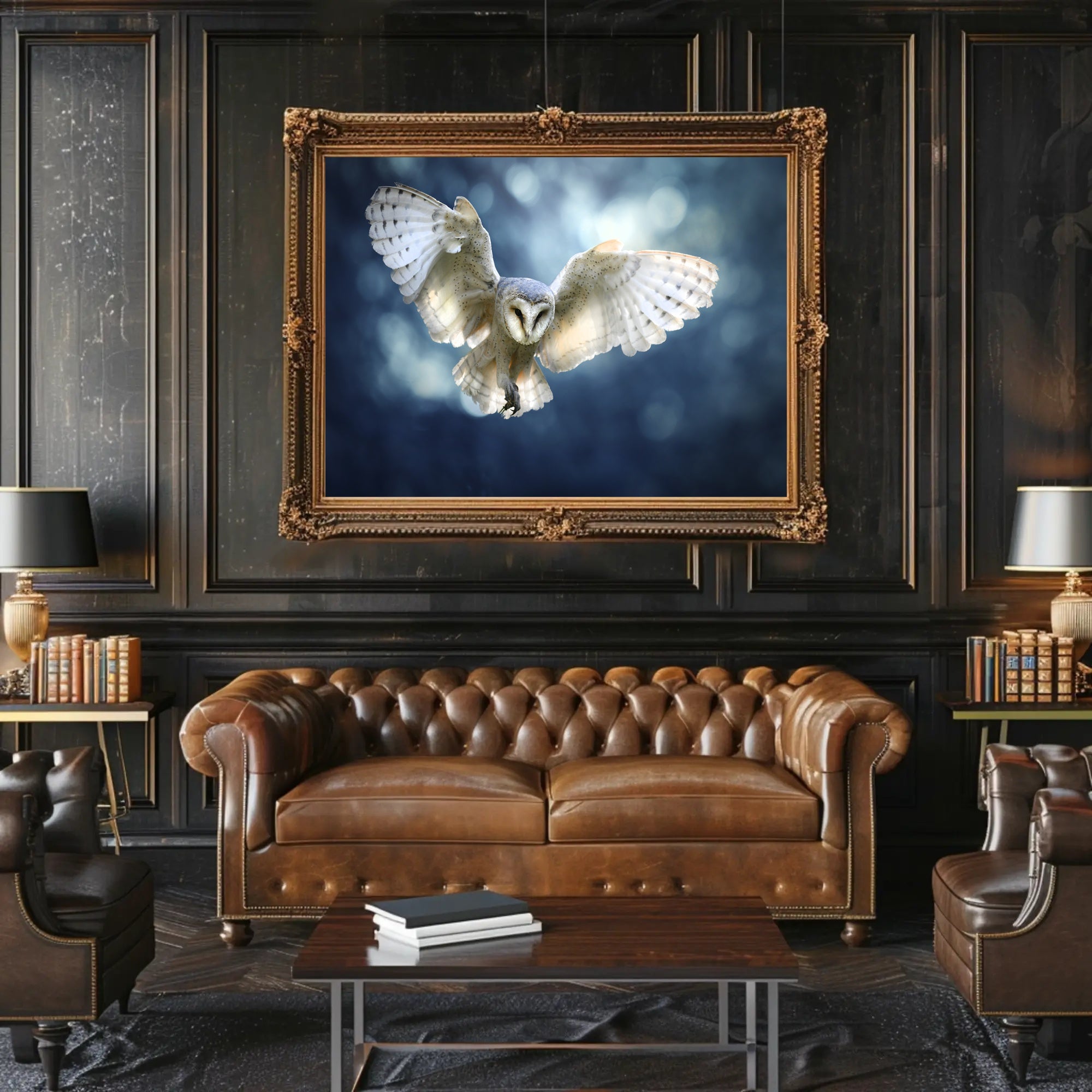 Barn Owl in Flight Graceful Animal Poster PosterGoat