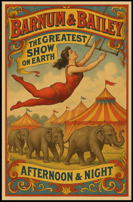 Barnum Bailey The Greatest Show on Earth Poster PosterGoat