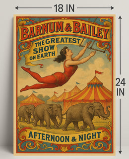 Barnum Bailey The Greatest Show on Earth Poster PosterGoat