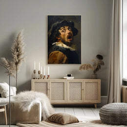 Baroque Man Emotional Surprise Artistic Poster PosterGoat