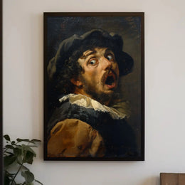 Baroque Man Emotional Surprise Artistic Poster PosterGoat