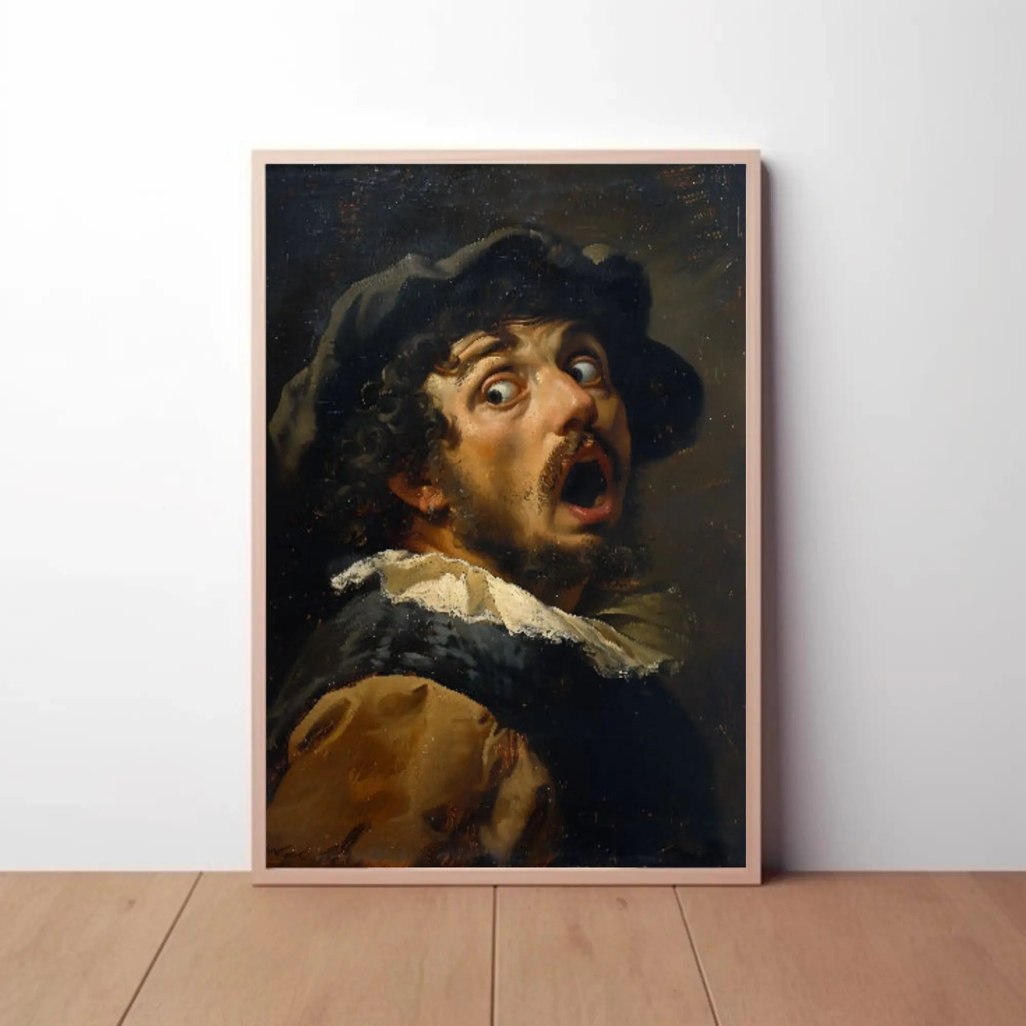 Baroque Man Emotional Surprise Artistic Poster PosterGoat