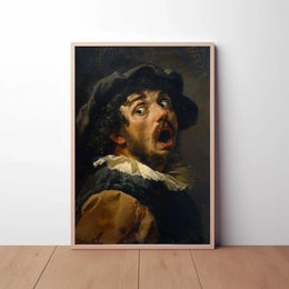 Baroque Man Emotional Surprise Artistic Poster PosterGoat