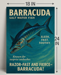 Barracuda Salt Water Predator Wall Art Print PosterGoat