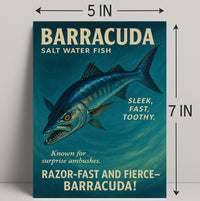 Barracuda Salt Water Predator Wall Art Print PosterGoat