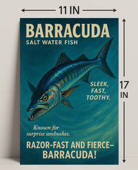 Barracuda Salt Water Predator Wall Art Print PosterGoat